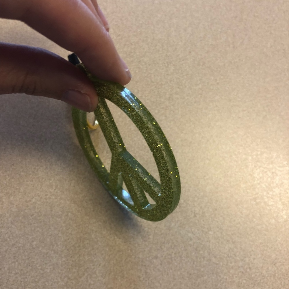Handmade Peace Sign Keychain - Picture 2 of 6